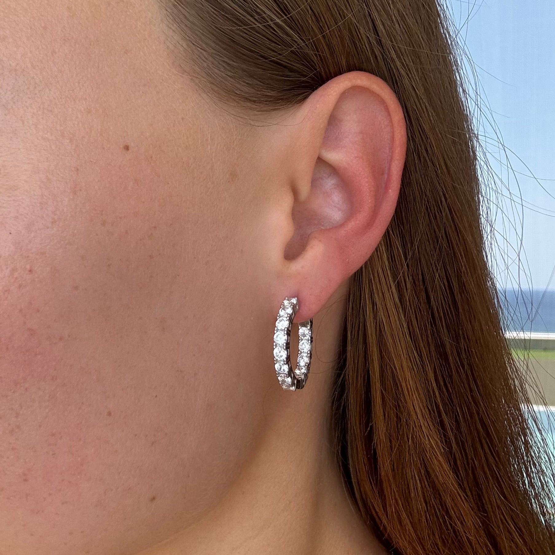 St. Tropez Inside-Out Pavé Hoops