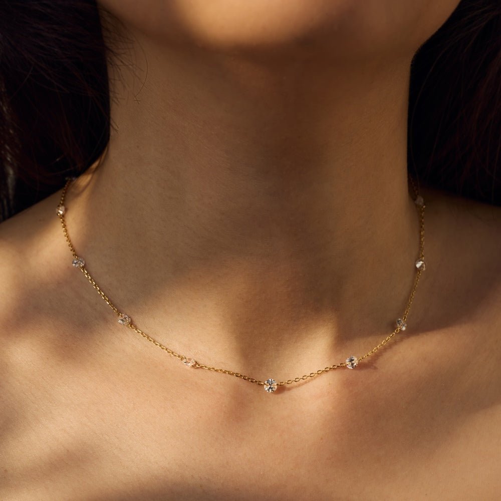 Borakay Cut Stones Necklace - Necklace | Celestia Fine Jewelry