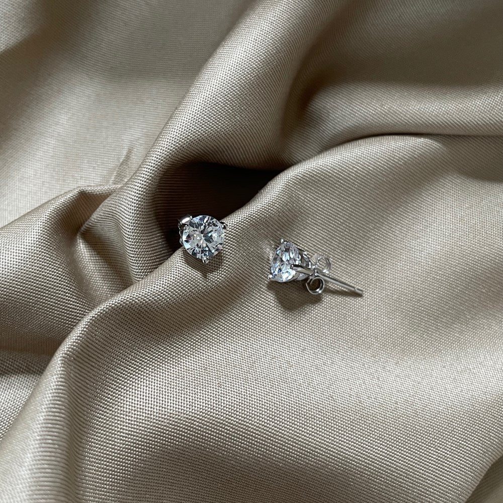Garda 6mm Round Studs - Earrings | Celestia Fine Jewelry