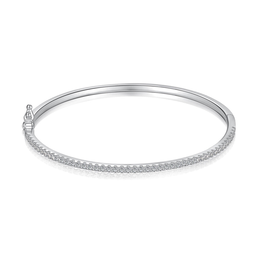 Reine Eternal Half - Pavé Bangle - Bracelets | Celestia Fine Jewelry