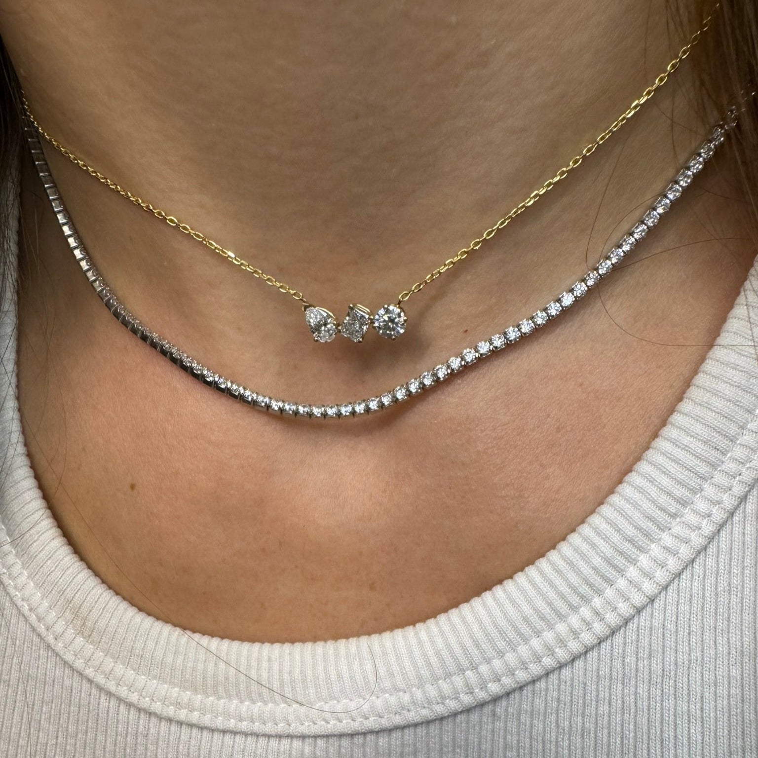 St. Tropez Tennis Necklace - Necklace | Celestia Fine Jewelry