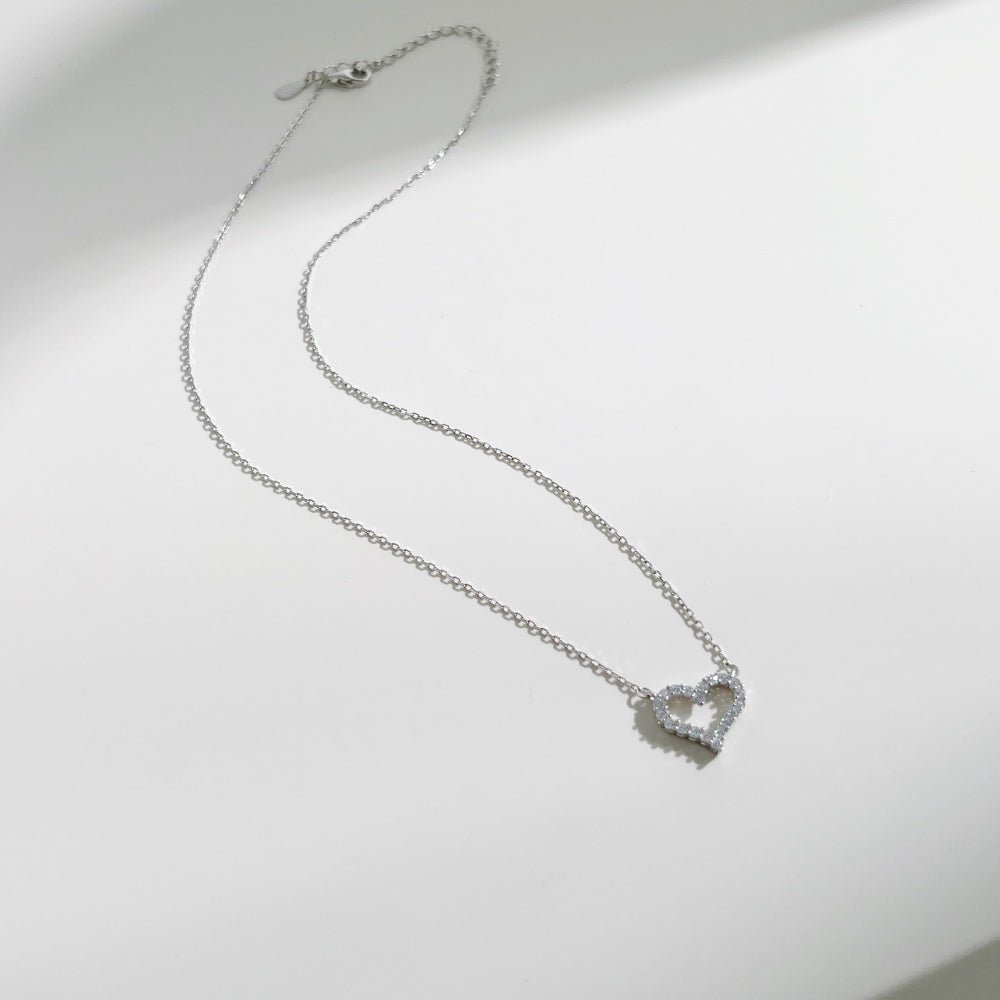 Verona Heart Pavé Necklace - Necklace | Celestia Fine Jewelry