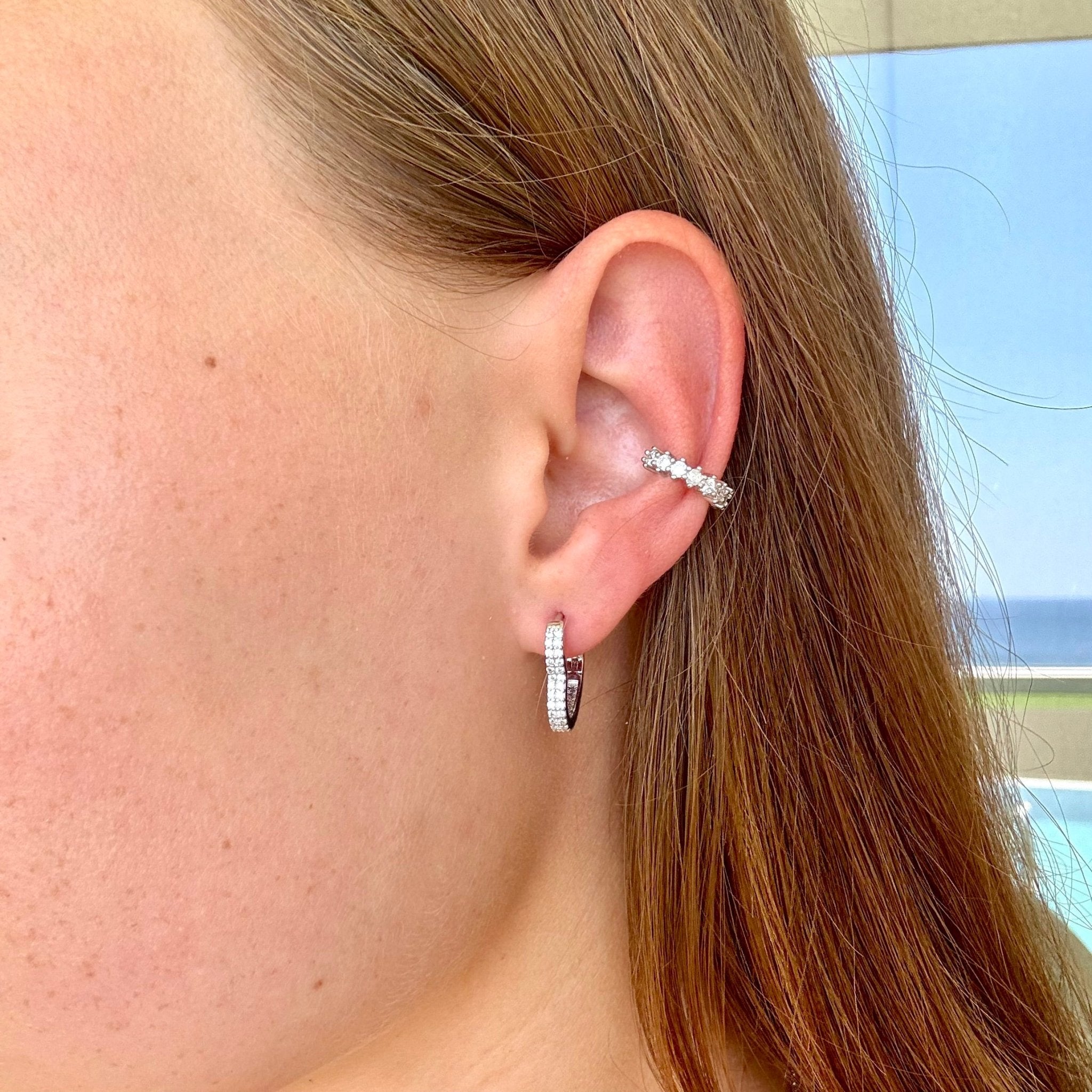 Zamora Eternity Pavé Earcuff - Earrings | Celestia Fine Jewelry