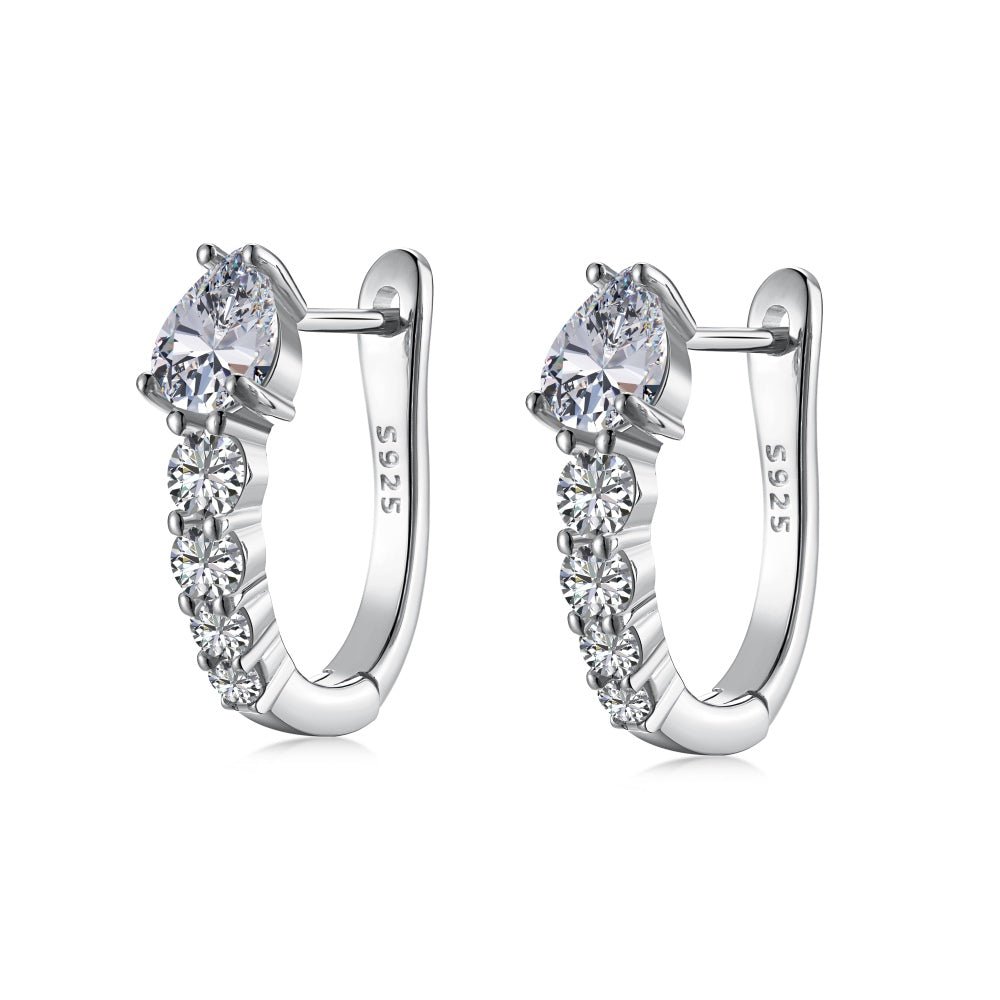 Anafi Pear Pavé Huggie Earrings - Earrings | Celestia Fine Jewelry