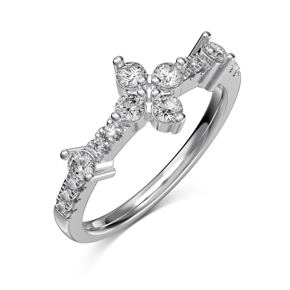 Bloom Half - Pavé Band - Rings | Celestia Fine Jewelry