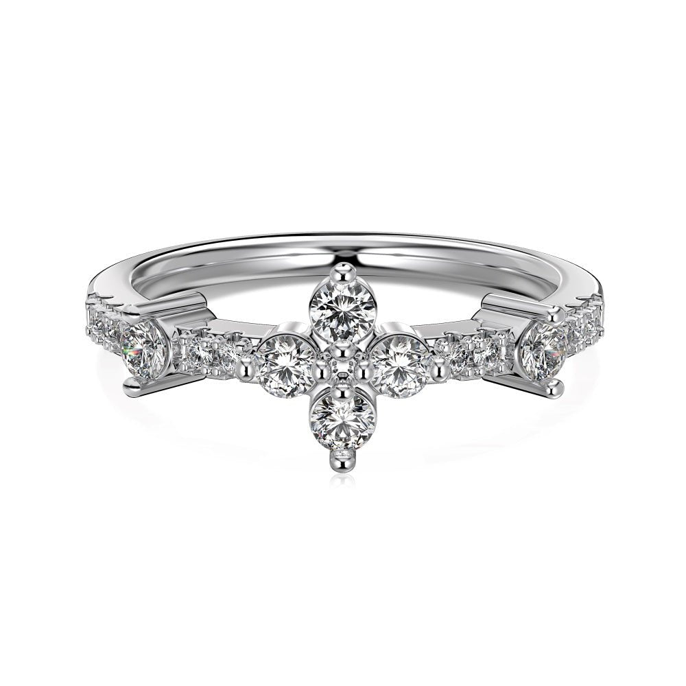 Bloom Half - Pavé Band - Rings | Celestia Fine Jewelry
