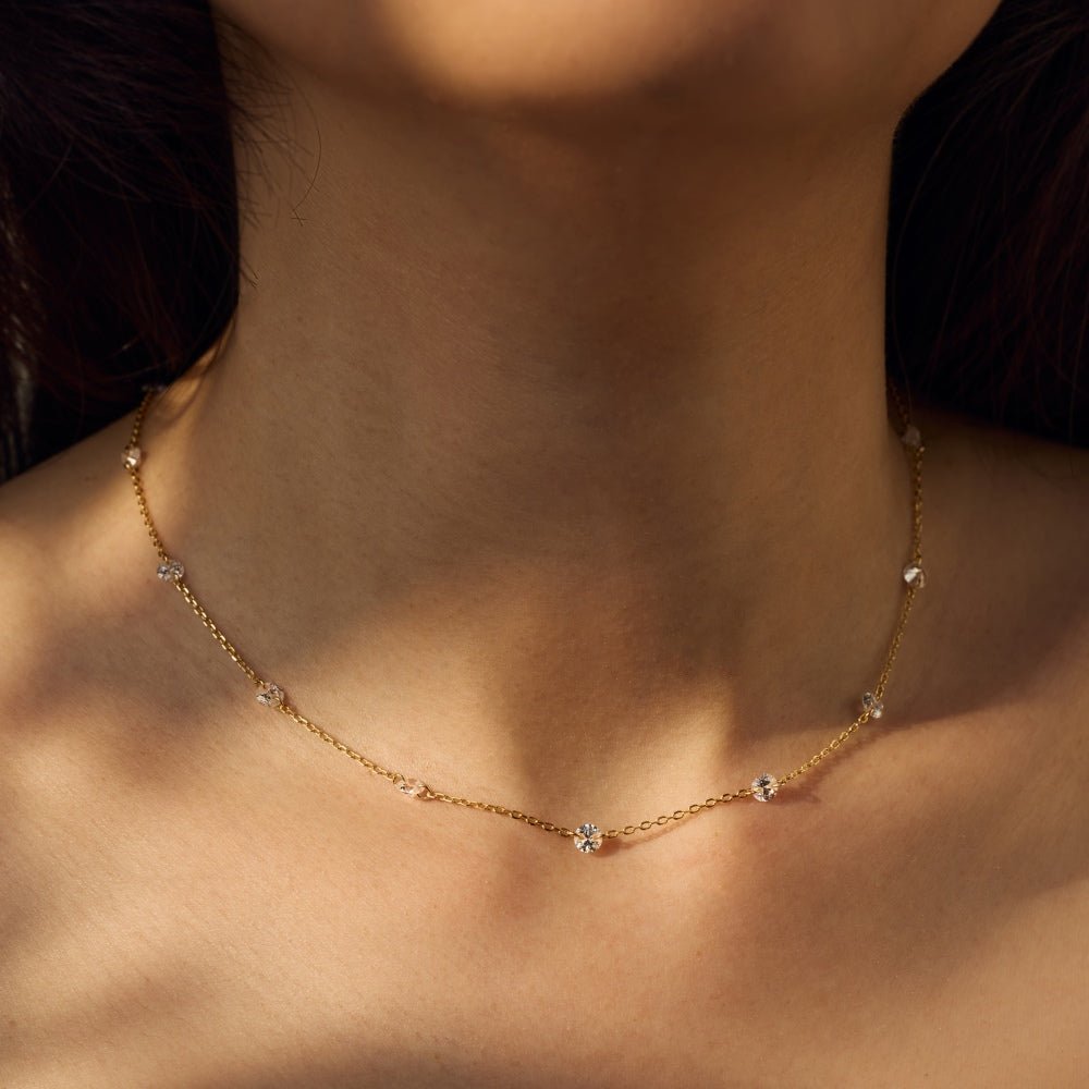 Borakay Cut Stones Necklace - Necklace | Celestia Fine Jewelry