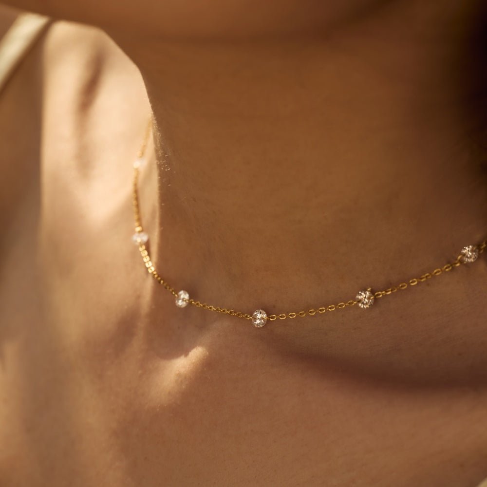 Borakay Cut Stones Necklace - Necklace | Celestia Fine Jewelry