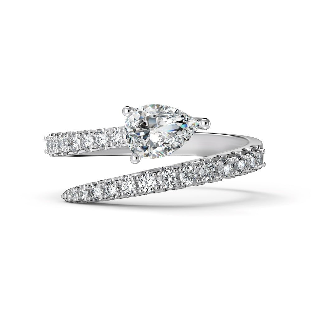 Double Wrap South - East Pear Ring - Rings | Celestia Fine Jewelry