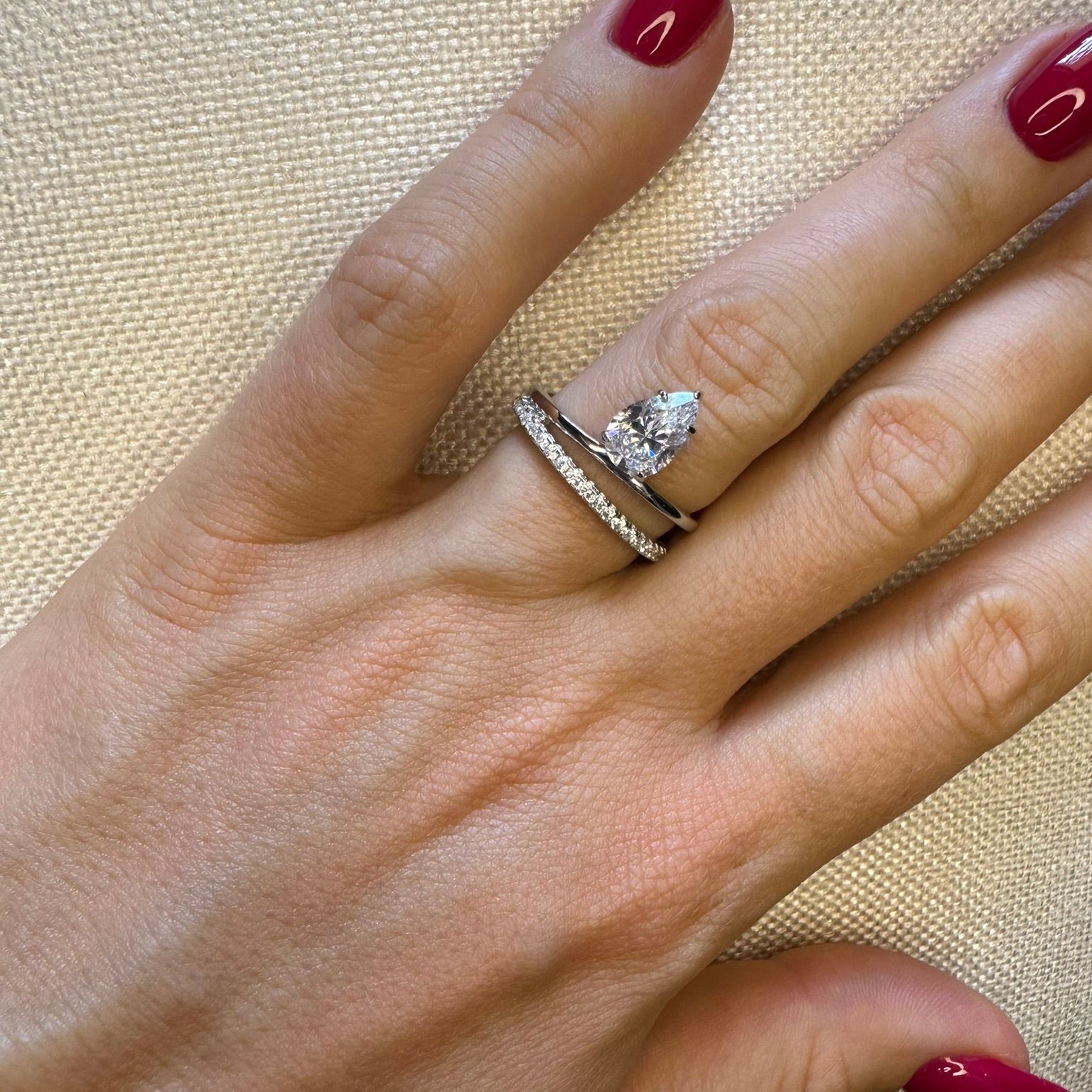 Entwined Pear Cut Ring - Rings | Celestia Fine Jewelry