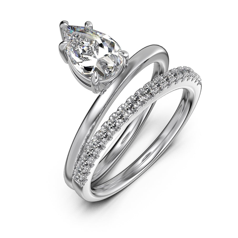 Entwined Pear Cut Ring - Rings | Celestia Fine Jewelry