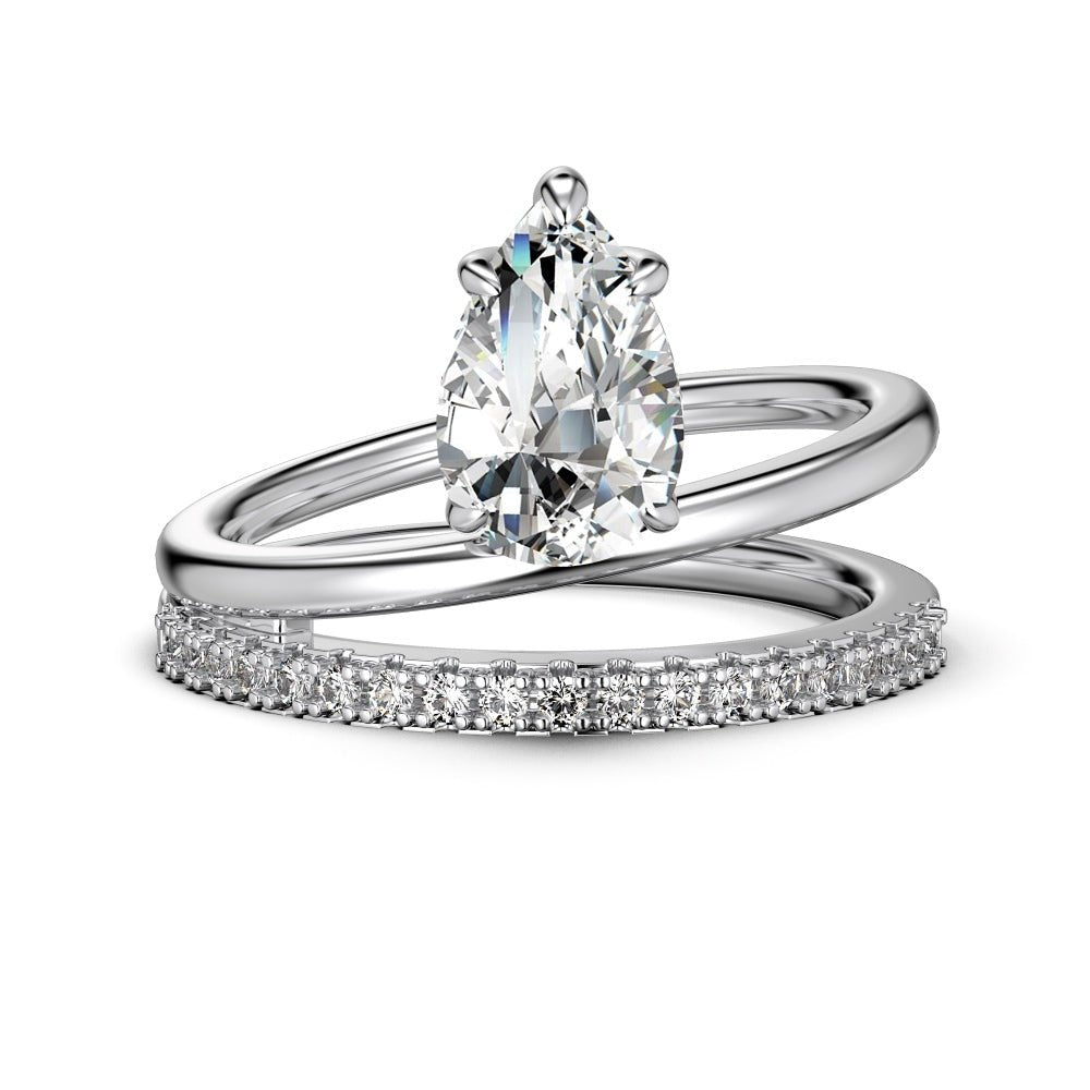 Entwined Pear Cut Ring - Rings | Celestia Fine Jewelry