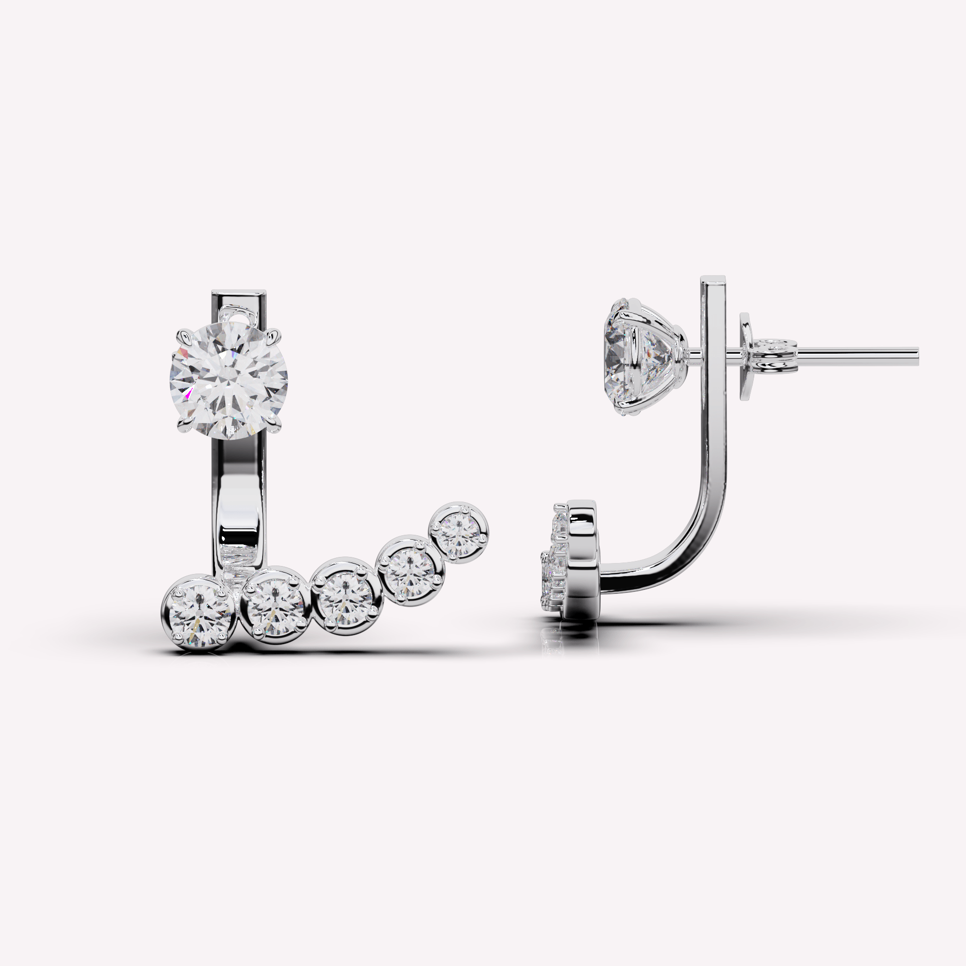 The Diamond Arc Extension - Earrings | Celestia Fine Jewelry