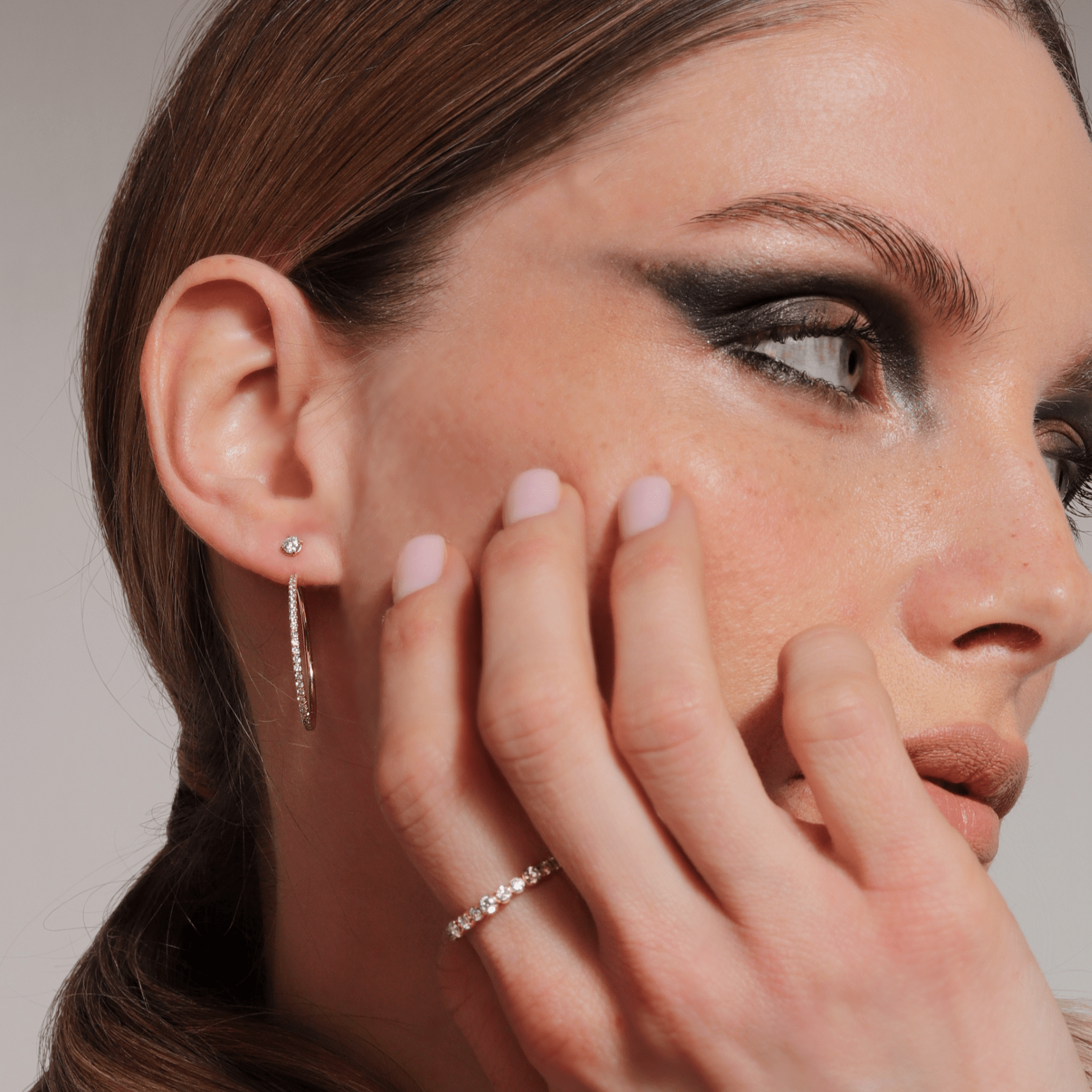 The Diamond Hoop - Earrings | Celestia Fine Jewelry