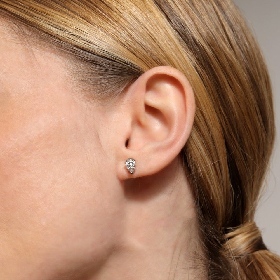 The Pear Diamond Studs - Earrings | Celestia Fine Jewelry