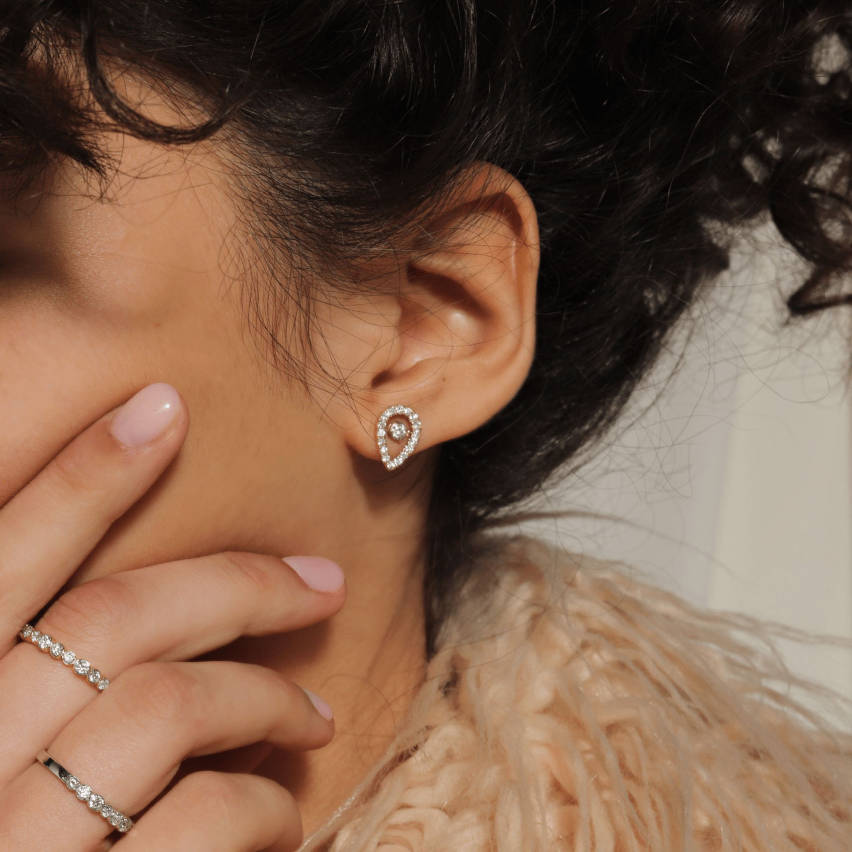 The Teardrop Diamond Extension - Earrings | Celestia Fine Jewelry