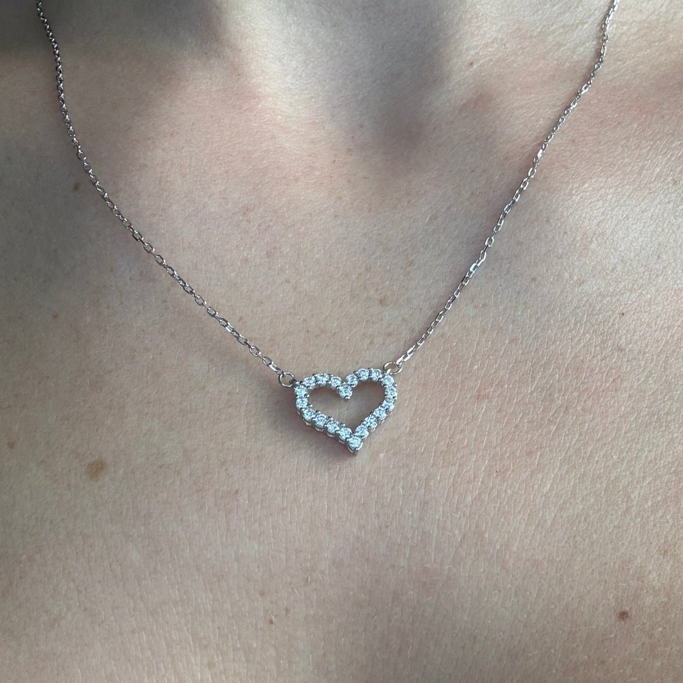 Verona Heart Pavé Necklace - Necklace | Celestia Fine Jewelry