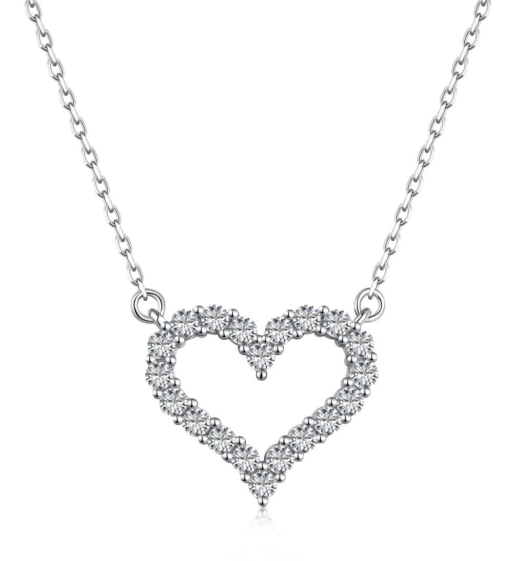 Verona Heart Pavé Necklace - Necklace | Celestia Fine Jewelry